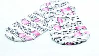 socks with a music note theme