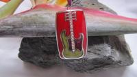 Red Enamel 3 tone Guitar Pendant