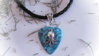 Octopus Charm Necklace -Guitar Pick Style