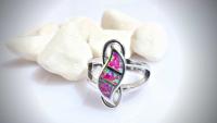 Pink Opal Ring - Unique Design
