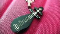 Pipa Chinese Guitar Pendant In Stainless Steel