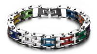 Stainless Steel Rainbow Link Bracelet