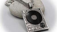 Hip Hop Iced Out Record Deck Heavy Pendant