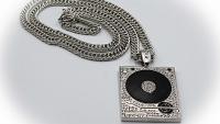 Hip Hop Iced Out Record Deck Heavy Pendant