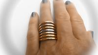 Statement Ring - Wide 3 Colour Stainless Steel