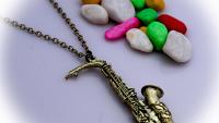 Saxophone Necklace Vintage Style