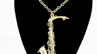 Saxophone Necklace Vintage Style