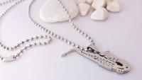 Saxophone Musical Instrument Pendant in Stainless Steel