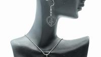 Treble Clef Heart Necklace and Earrings