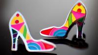 High Heel Colourful Shoe Earrings