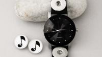 Retro Music Watch With Changeable Music Snap Buttons