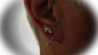 Treble Clef Music Note Tragus/Helix Cartilage Ear Ring Piercing Stud