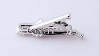 Saxophone Tie Bar Silver