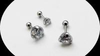 Tragus Surgical Steel Crystal Earrings