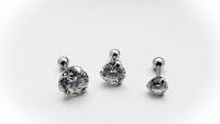 Tragus Surgical Steel Crystal Earrings