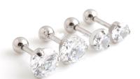 Tragus Surgical Steel Crystal Earrings