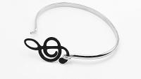 Treble Clef Stainless Steel Bangle