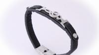 Treble Clef Connector Leather Bracelet