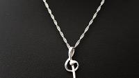 Treble Clef Delicate Necklace in Stainless Steel