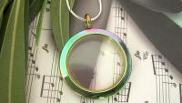 True Colors  - Anodized Glass Circle Pendant