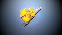Upright Double Bass Pin Badge