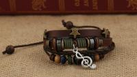 Leather Music Note Vintage Punk bracelet