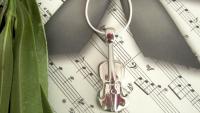 Viola/Double Bass Pendant in Stainless Steel