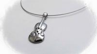 Viola/Double Bass Pendant in Stainless Steel
