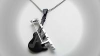 Violin Pendant. 2 tone Stainless Steel