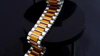 Stainless Steel 2 Tone Watch Strap Bracelet