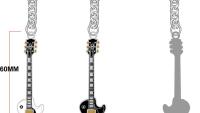 Guitar Keychain/Keyring Gibson Les Paul Custom Style