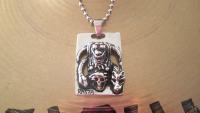 Wolf Skull Snake Rasta Tag Biker Pendant