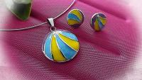 Technicolor Pendant and Earring Set - Choice of 2 Designs