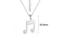 Music Pendant 16th Note In Stainless Steel