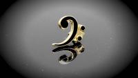 Bass Clef Pin Brooch