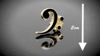 Bass Clef Pin Brooch