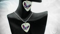 Guitar Pick With Butterfly Jewellery