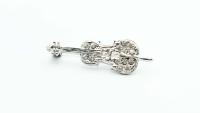 Cello Crystal Brooch