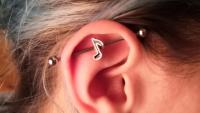 Music Note Screw Industrial Barbell Body Jewellery