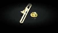 Trombone Pin Badge 3D Design