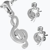 Treble Clef Earring & Necklace Set