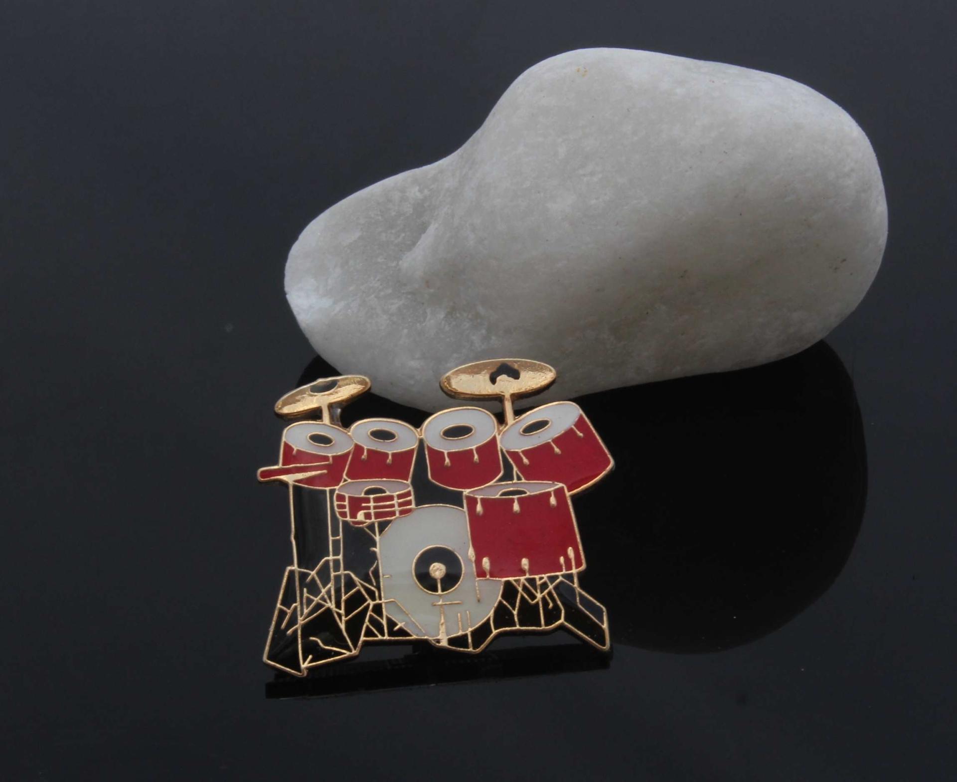 Drum Kit  Pin Badge - 7 Piece Kit