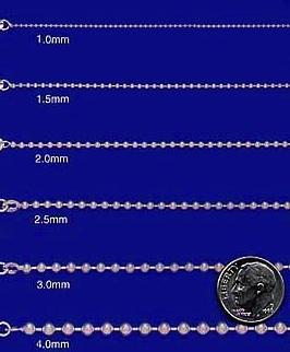 Ball Chains Stainless Steel -Choice of length and Ball Size
