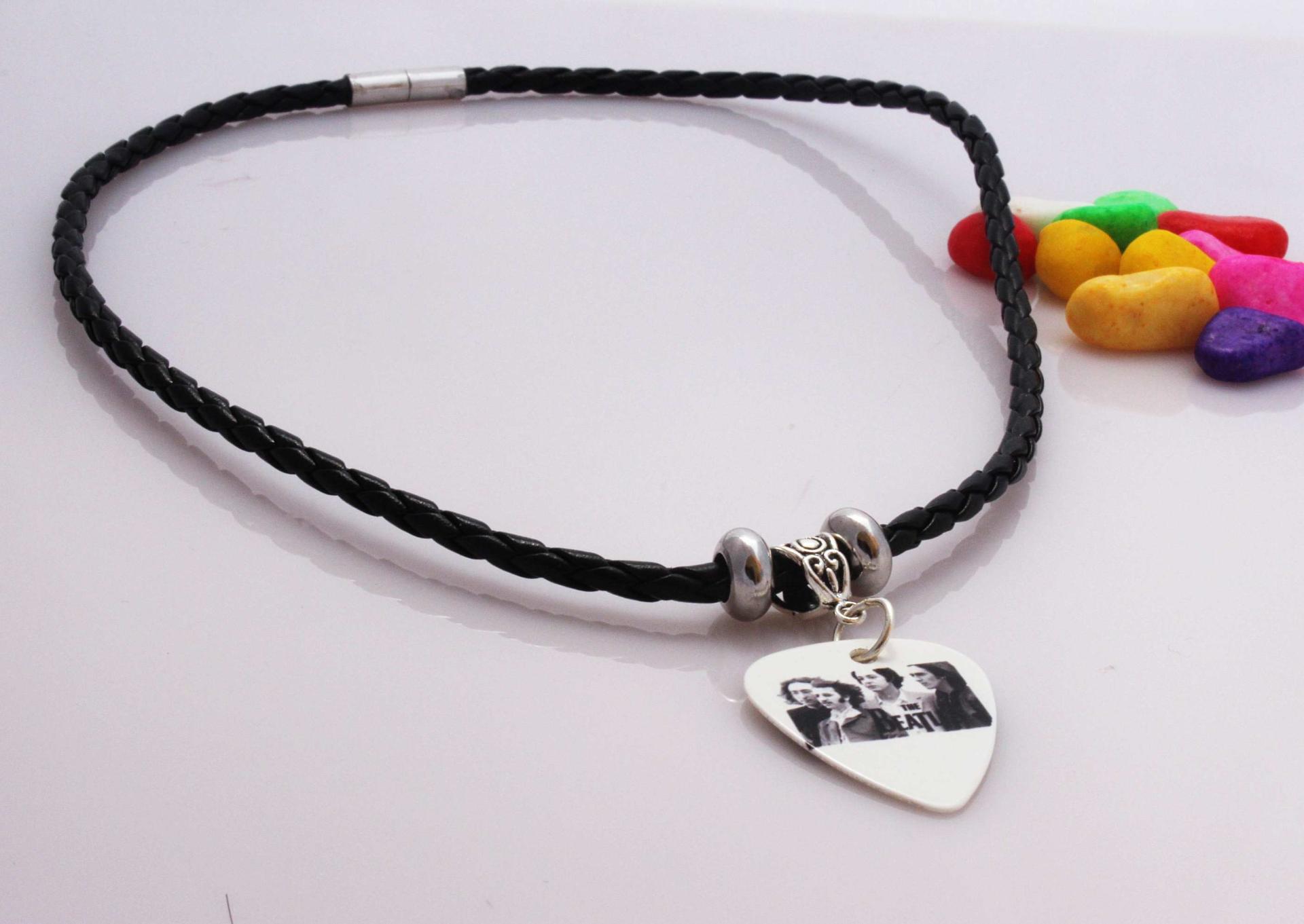 The Beatles Necklace. Guitar Pick Style. Perfect Gift For Beatles Fan! - Customi