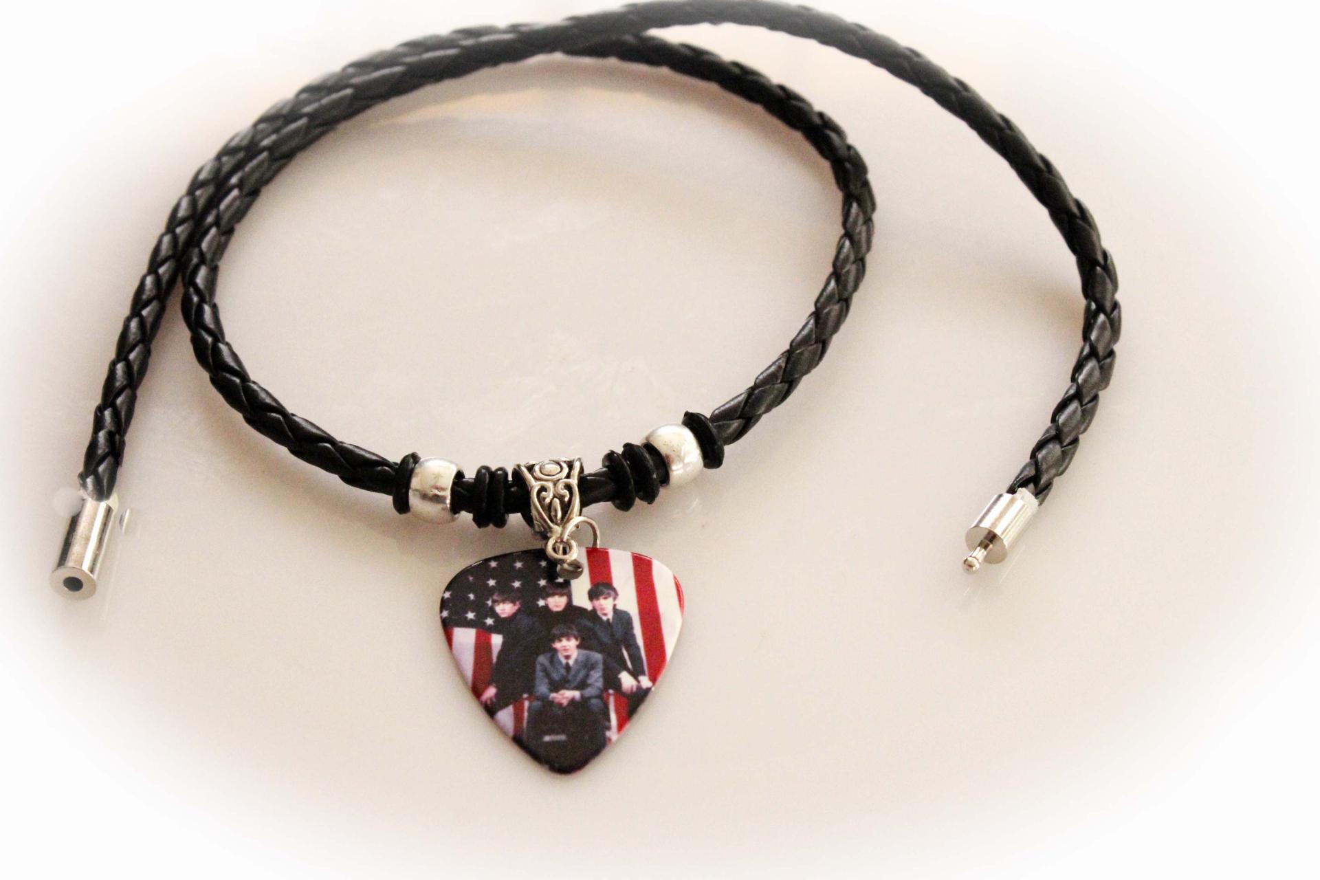 The Beatles Necklace. Guitar Pick Style. Perfect Gift For Beatles Fan! - Customi