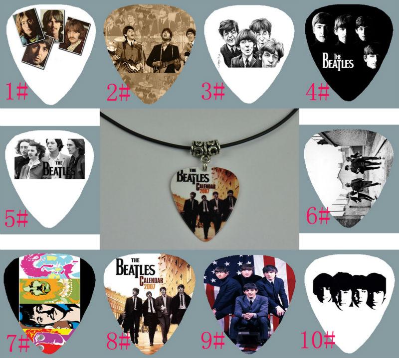 The Beatles Necklace. Guitar Pick Style