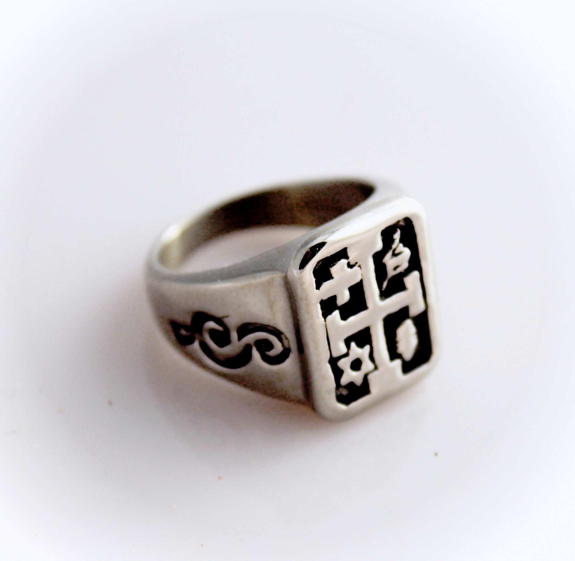 Music Note Biker Ring - Stainless Steel