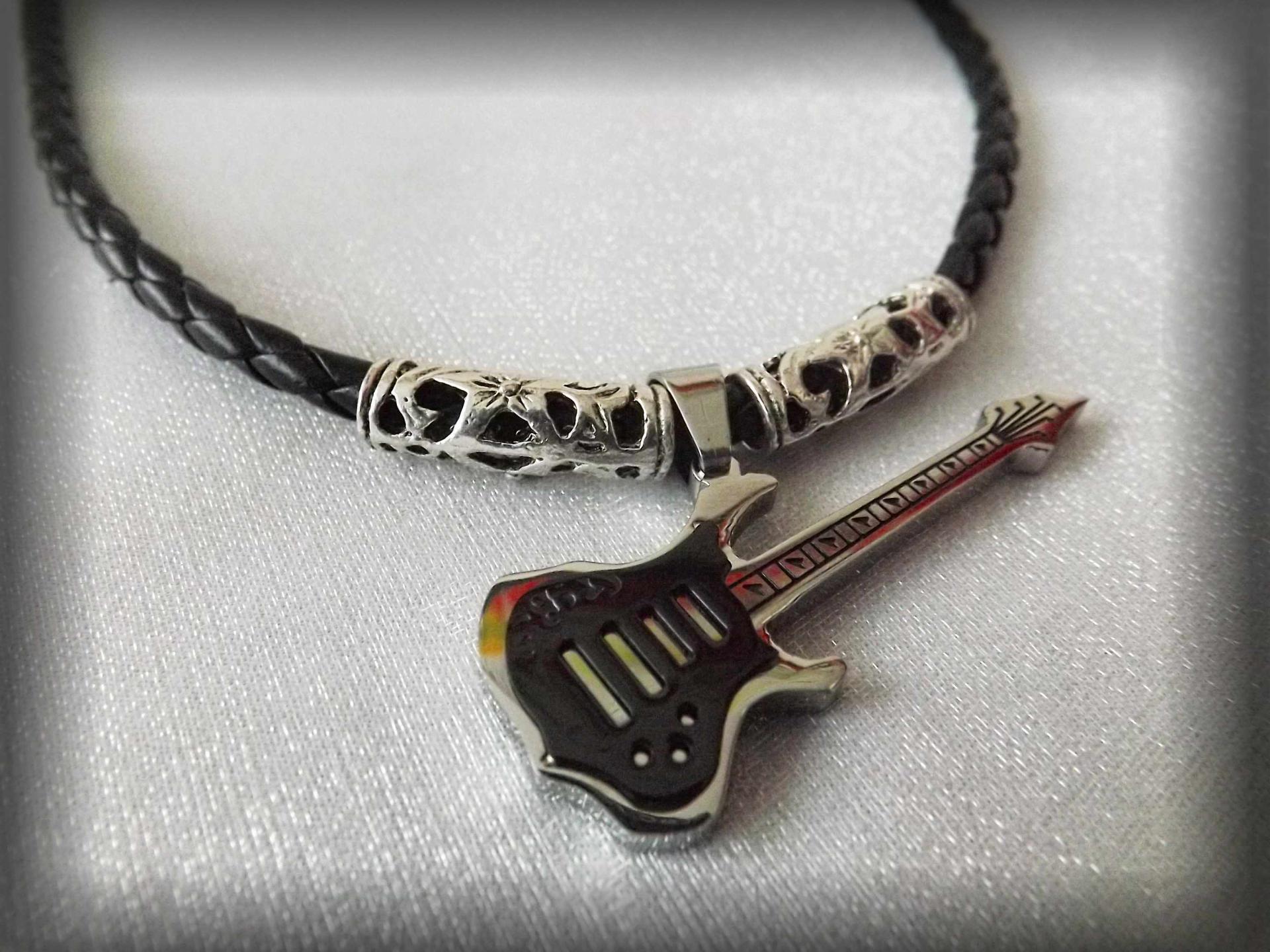 Black Guitar Pendant