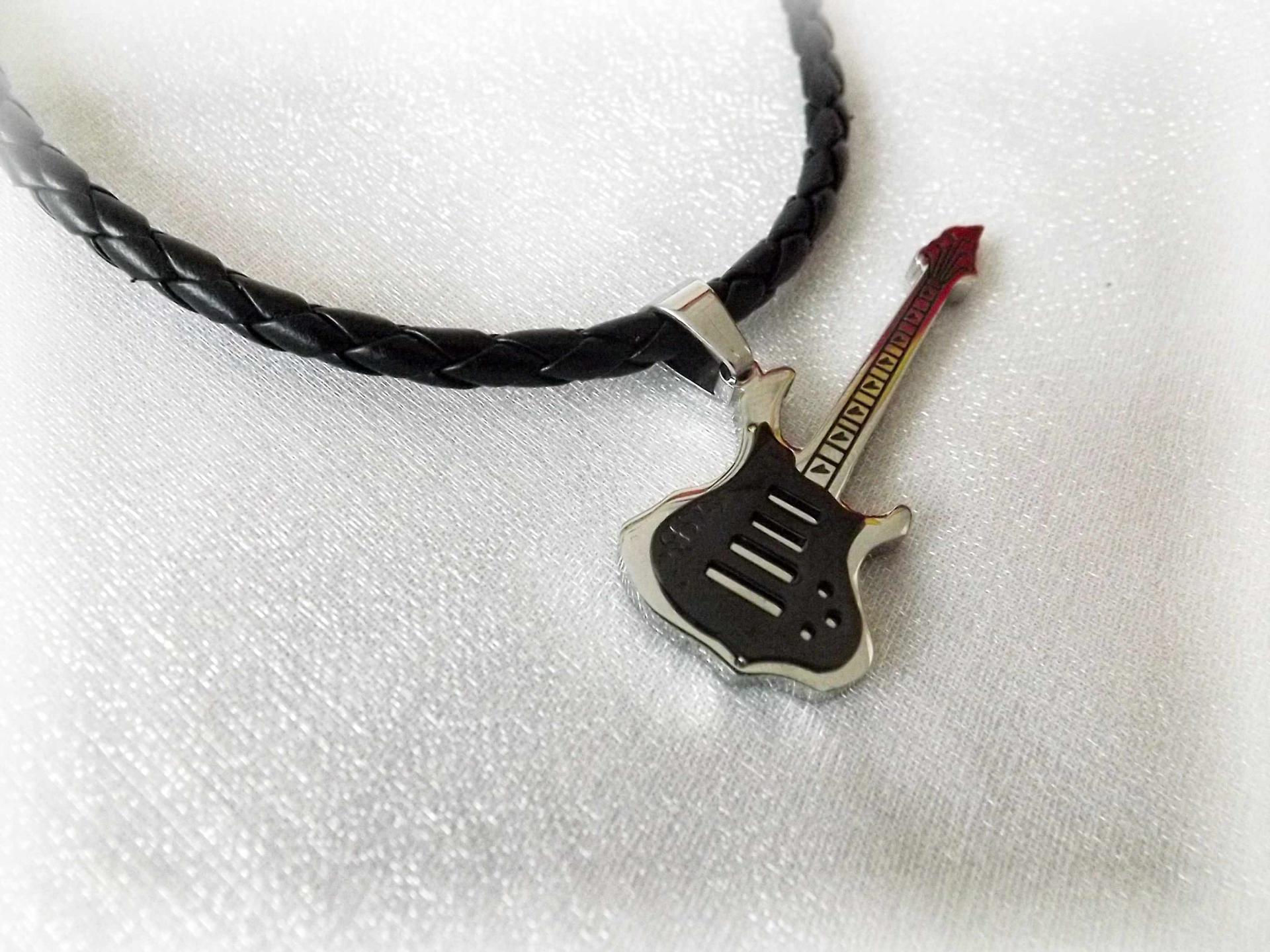 Black Guitar Pendant