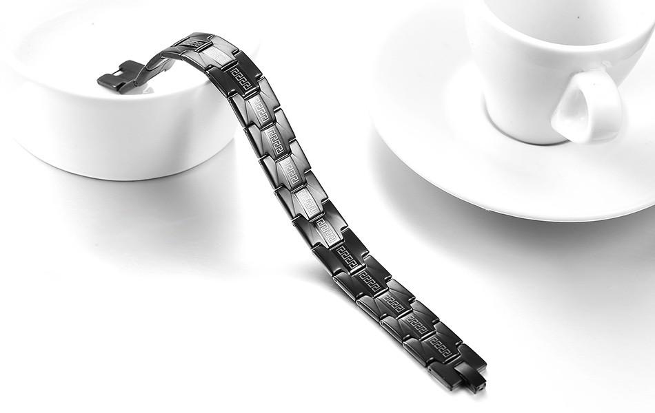 Black Stainless Steel Mens Bracelet